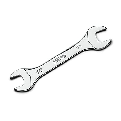 Capri Tools 10 mm x 11 mm Slim Mini Open End Wrench, Metric - size: 10 mm x 11 mm