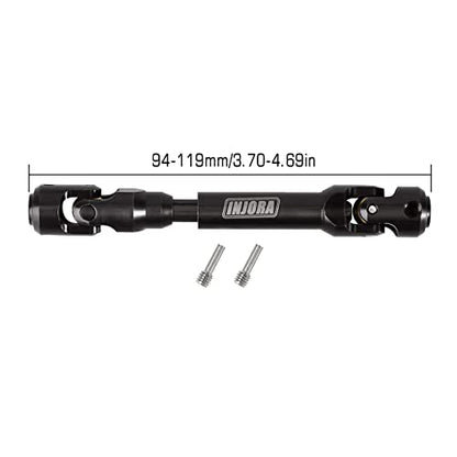 INJORA Steel Heavy-Duty Drive Shaft for 1/10 RC Car Crawler (94-119mm) - size: 94-119mm