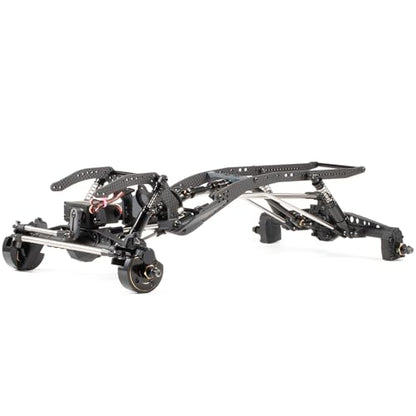 Stainless Steel Links Kit and Carbon Rear Link Riser, Fit for V3 Chassis | 4mm Stainless Steel Links with 16 Rod Ends, Based on Capra Portal Axle, Adjustable Wheelbase