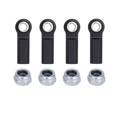 1/10 RC Crawler Rod Ends,4pcs M4 Aluminum Chassis Link Steering Rod Straight Rod Ends/Bend Rod Ends for 1/10 RC Crawler SCX10 TRX4 Capra VS4-10 Wraith (Straight 7mm B) - color: Straight 7mm B