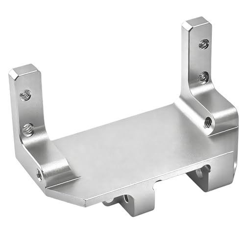 SCX10 III Servo on Axle Mount, AR45P Portal Axle 4-Link Suspension Servo Mount for 1/10 RC Crawler (Black/Silver) (Silver) - color: Silver