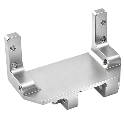 SCX10 III Servo on Axle Mount, AR45P Portal Axle 4-Link Suspension Servo Mount for 1/10 RC Crawler (Black/Silver) (Silver) - color: Silver