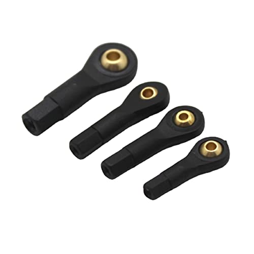 4pcs Nylon Ball Head Universal Ball Head Nylon Link Rod End Ball Joint Head for RC Crawler Car M2 M3 M4 M5 - color: M2.5 Threaded Pull Rod Hole (2mm Ball Head Hole)
