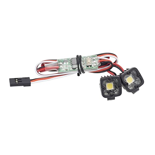 DKKY RC Car Lights LED Spotlights 1/10 Scale RC Crawler Accessories for Axial SCX10 90046 Traxxas TRX4 TRX6 Wraith RR10 MST Redcat Gen8 (2 Single Lights w/Controller) - style: 2 Single Lights w/Controller