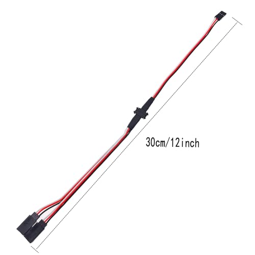 3Pcs RC Models JR Extension Cable, 1-to-2 Y Magnetic Snap-on for RC Cars, Planes, Drones, and Other DIY Models