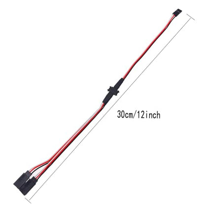 3Pcs RC Models JR Extension Cable, 1-to-2 Y Magnetic Snap-on for RC Cars, Planes, Drones, and Other DIY Models