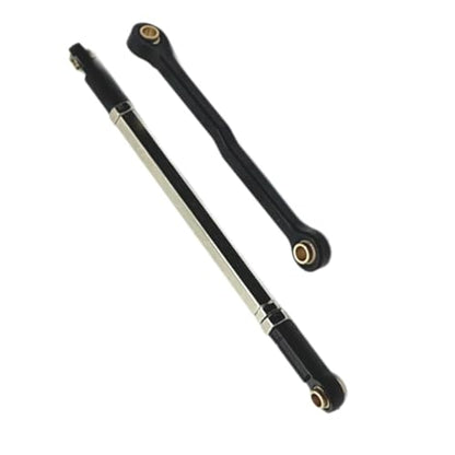 Compatible with MN82 1/12 Scale Vehicles Trucks RC Car Steering Pull Rod Link Linkage Set Upgrade Parts RC Car Push Rods Linkage Rod End Linkage - color: Black