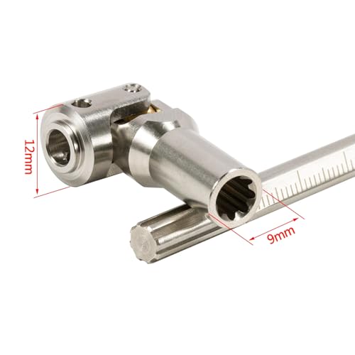 1/10 RC Crawler Cut-to-Length Drive Shaft Kit, Adjustable 68–229mm Stainless Steel RC Driveshaft Driveline with CNC Universal Joints and Mounting Screws, 2PCS (Silver) - color: Silver