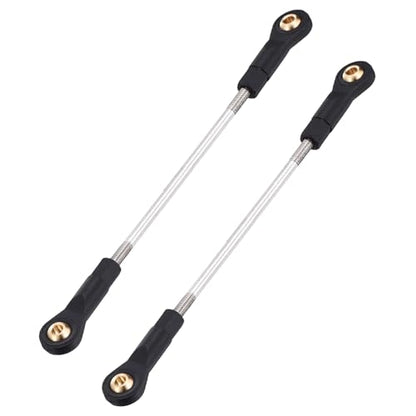 MECCANIXITY 2Pcs Adjustable Turnbuckles Camber Links, 119-129mm Turnbuckle Rod Steering Servo Linkage with M3 Ball Head Rod Ends for RC Car Replace Parts DIY - size: 119-129mm