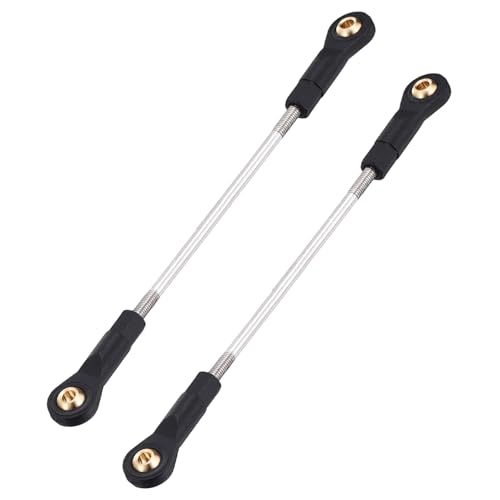 MECCANIXITY 2Pcs Adjustable Turnbuckles Camber Links, 119-129mm Turnbuckle Rod Steering Servo Linkage with M3 Ball Head Rod Ends for RC Car Replace Parts DIY - size: 119-129mm