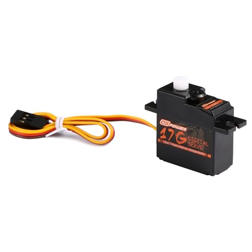 2PCS 17G RC Micro Servo, Waterproof RC Mini Digital Servo Motor with 25T Servo Horn for 1/18 1/16 1/14 RC Car Tank Boat Fixed-Wing Helicopter Airplane Robot Toy