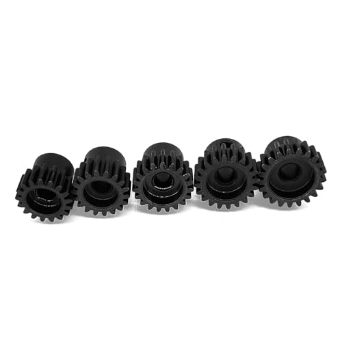 32P 5mm Pinion Motor Gear 17T 18T 19T 20T 21T Hardened Metal Pinion Motor Gear Sets Fit 5mm Shaft Compatible with HPI Kyosho Losi Axial Tamiya 1/8 1/10 RC Car Monster Truck Buggy
