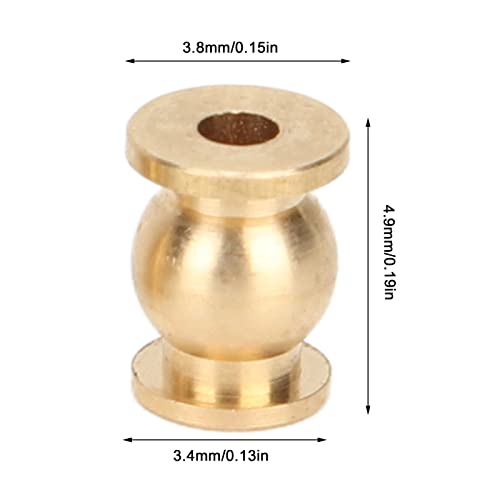 20PCS Brass Shock Damper Ball Head Set, RC Rod Ends Ball with 40 Rubber O Rings RC Crawler Suspension Link Ball Joint Replacement Parts for 1/24 SCX24RC Car Upgrade