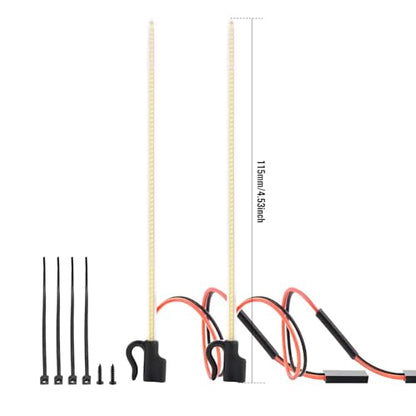 2PCS LED RC Whip Antenna Lights for RC Car/Boat, Blue Light | Cuttable Flexible, Easy Plug-and-Play RC Glow Antenna, Water-Resistant - color: Blue Light