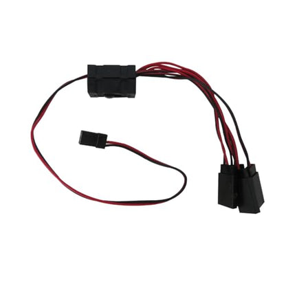 Upgraded 4-way LED Light On/off Controller Switch Y Cable for 1/10 TRX-4 SCX10 RC Crawler