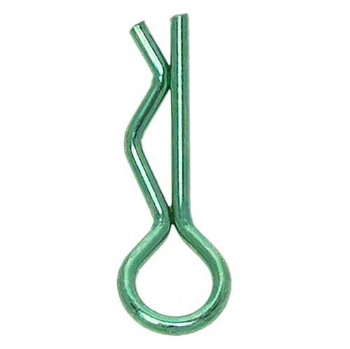 MEUS RACING 100pcs Aluminum R-Clips Body Clips Buckles for 1/18 1/16 1/24 RC Model Car Upgrade Parts Accessories (Green) - color: Green