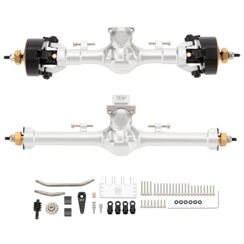 MEUS RACING SCX24 Metal V3 Isokinetic Axles +9MM with 3-Section CVD for Axial 1/24 SCX24 - color: Silver