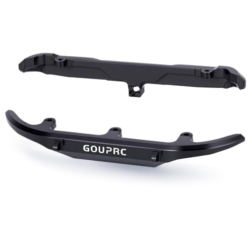 GOUPRC Aluminum Alloy RC Front & Rear Bumper for Axial SCX30 Bronco C10 1/30 RC Crawler Car Upgrade Replacement Parts - color: Black