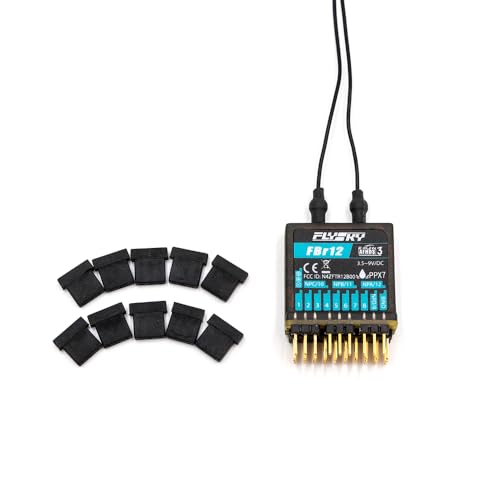 Flysky FBr12 2.4GHz AFHDS3 Waterproof PPX7 External Dual Antenna Receiver | With Transfer Back Function Marine For Transmitters PL18 NB4 NB4 Lite RC Car Boat