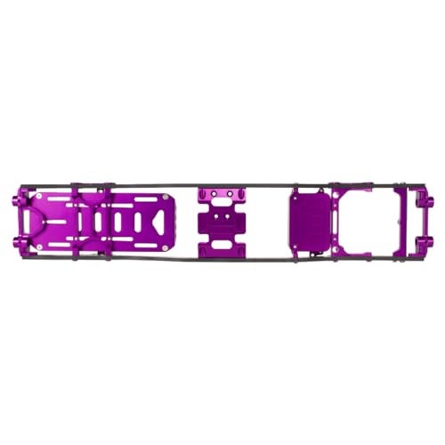 1/10 RC Crawler Carbon Fiber Girder 4.3mm CNC Metal Car Chassis Frame Body Kit for Axial SCX10 II Rock Off Road Truck Upgrade Parts (Purple) - color: Purple