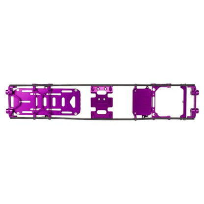 1/10 RC Crawler Carbon Fiber Girder 4.3mm CNC Metal Car Chassis Frame Body Kit for Axial SCX10 II Rock Off Road Truck Upgrade Parts (Purple) - color: Purple