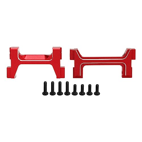 Srliya Aluminum Front and Rear Bumper Mounts Set RC Bumper Mount for 1/18 RC Crawler (Red)