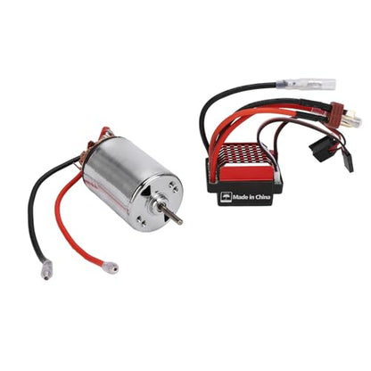 Alomejor 550 Brushed Motor, High Purity Copper Windings 60A ESC Combo with T Plug for 1/10 RC Crawler Car Axial SCX10 II III (11T) - size: 11T