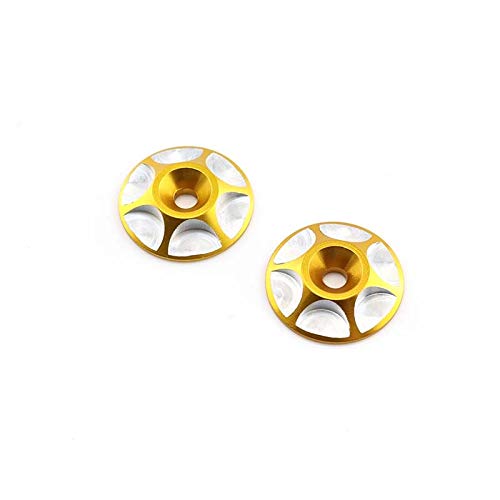 Wing Buttons, Gold, 1/10 RC Buggy, Set of 2