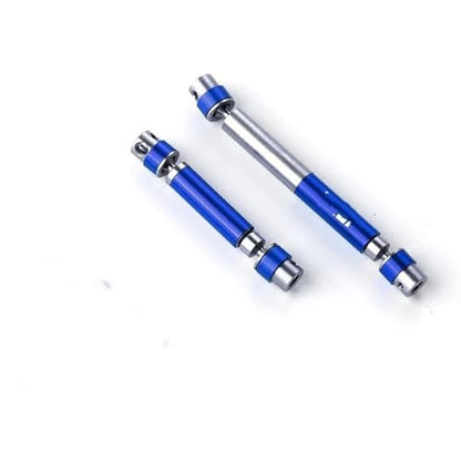 RC Car Transmission Shaft for HOBBYPLUS for CR-18P Rock Van 1/18 Crawler for Redcat Gen8 4WD rc Car 2X Metal Center Drive Shaft Set Upgrades Parts(Blue) - color: Blue