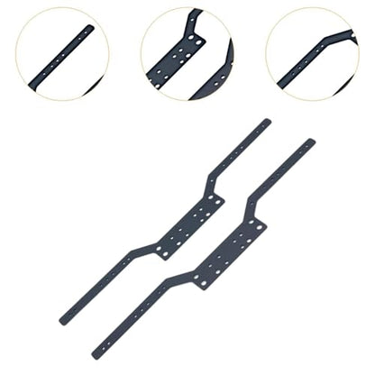 Set of 2 RC Chassis Frame Rails for MN98 MN99S, for DIY, Black - color: Black