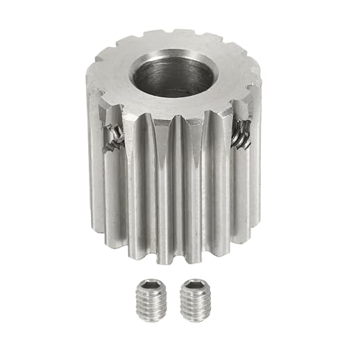 uxcell 1 Mod 16T Spur Gear 8mm Bore, 304 Stainless Steel Pinion Gear, 20°Pressure Angle, for Spur Rack and RC Model Car or Motor DIY - size: 1 Mod 16T, 8mm