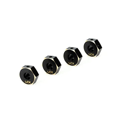 LCX Racing 1/10th RC Crawler Car 12mm Brass Wheel Hex Hubs Drive Adapter for Axial SCX10 III UTB10 Capra 1.9 Unlimited Trail Buggy, Upgrades Parts Accessories