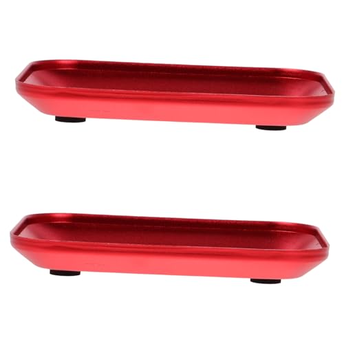 ORFOFE 2pcs Magnetic Screw Tray for Small Metal Parts and Bolts, Aluminum Alloy Organizer with Smooth Rounded Edges, for Car Repair and Small Electronics, Red