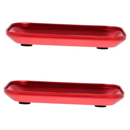 ORFOFE 2pcs Magnetic Screw Tray for Small Metal Parts and Bolts, Aluminum Alloy Organizer with Smooth Rounded Edges, for Car Repair and Small Electronics, Red