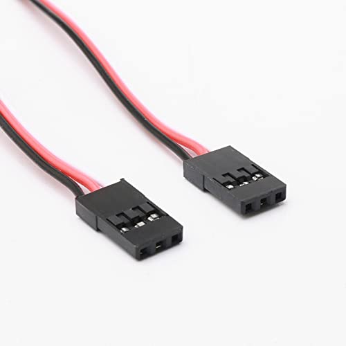 SD Racing Parts Servo Extension Cord Cable 100mm 10cm Male to Male 3-Pin for Futaba Servo Wire Pack of 10