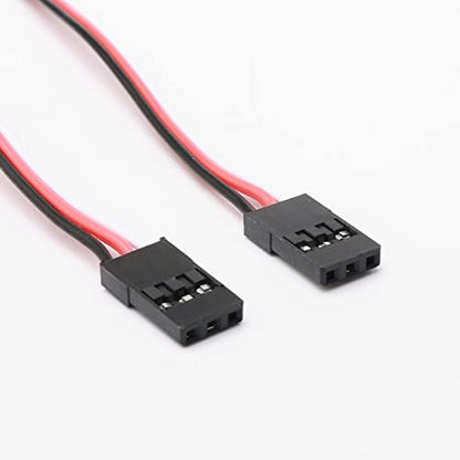 SD Racing Parts Servo Extension Cord Cable 100mm 10cm Male to Male 3-Pin for Futaba Servo Wire Pack of 10
