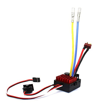 RC Car Waterproof Brushed Motor ESC for Tamiya 1/10 TT01 TT02, Brushed Motor ESC Combo Compatible with Traxxas Redcat HPI HSP SCX10