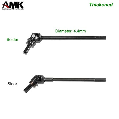 AMK Steel Front Thickened Capra Driveshaft 4.4mm Bold UTB10 CVD Drive Shaft for 1/10 RC Crawler Axial Capra F9 Portal Axle Upgrades - color: Front