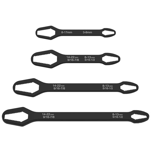 Universal Wrench - 4-Pack 3-22mm Steel Self Adjusting Wrench Kit
