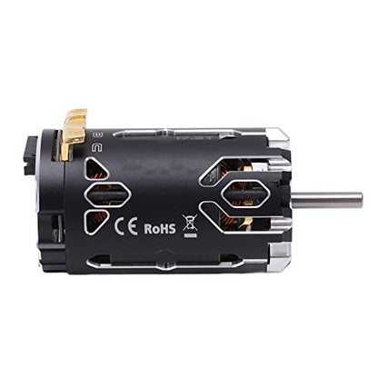 Changor 17.5T RC Sensored Brushless Motor Lightweight Durable for 1/12 1/14 Scale RC Car Black Silver Finish