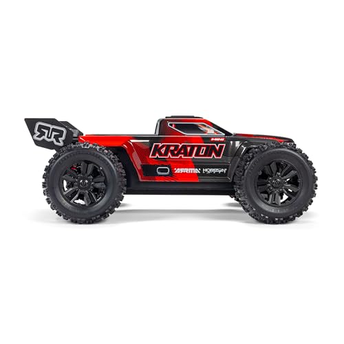 ARRMA 1/16 Mini Kraton 3S DSC 4X4 RTR Brushless RC Speed Truck, Black/Red | RC Car, Battery and Charger Not Included ARA2508T1