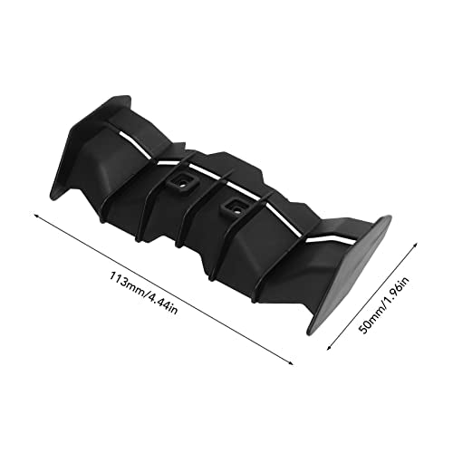 RC Car Rear Wing, Lightweight Low Profile Tail Wing for 1/16 Scale RC Cars Black for Off-Road Racing High-Speed Driving and Hobbyist Use