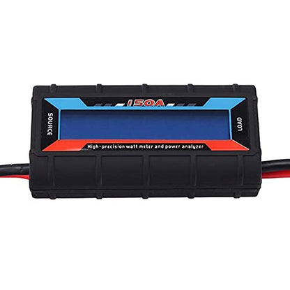 150A RC Watt Meter Analyzer High Precision with Backlight Digital LCD Screen for voltage (V) current (A) Power (W) Charge(Ah) and Energy (Wh) Measurement (150A) -DC 0-60V Volt Amp Wattage Checker