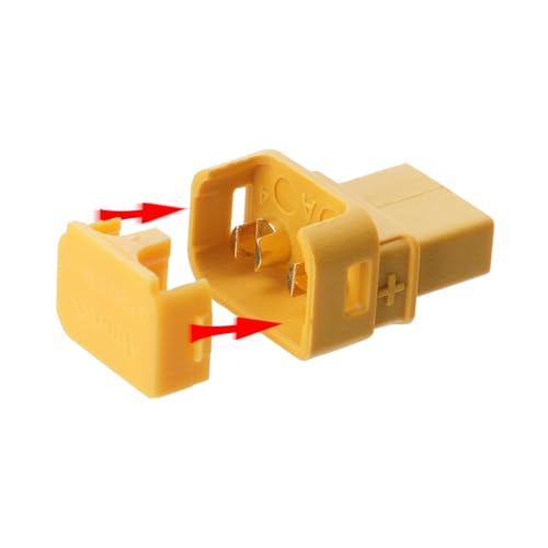 ELFCULB 10 Pairs Amass XT30ULW-A Connectors, XT30 Upgrade Female Connectors for Mini-UAV Robot (Yellow) - color: 10pcs XT30ULW-A Female