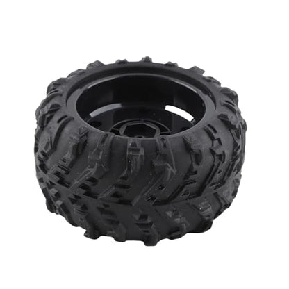 RC Tires, 2Pcs 1/6 Scale 12mm Hex RC Wheels and Tires RC Rubber Wheel Tire Tyre, High Resilience RC Drift Car Tires and Wheel Rims RC Car Accessory for SCY 16101 16102 1/16 RC Car