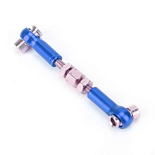 Srliya RC Tie Rod Set Servo Linkage Steering Linkage Turnbuckle Rod 6 Pcs Adjustable Aluminum Alloy 47-57mm Easy Install with 5 Color Options for 1/12 1/10 RC Drift Car Truck Buggy (Dark Blue) - color: Dark Blue