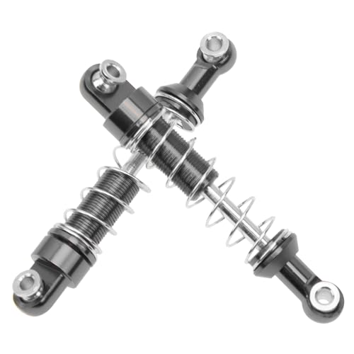 Metal Shock Absorber Damper Suspension with Extender Seat Mount Compatible with 1/12 MN D90 D91 D96 D99 D99S MN90 MN99S WPL C14 C24 C34 1/16 RC Crawler Car (Titanium) - color: Titanium