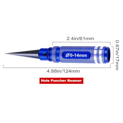 Hobbypark Steel Metal 0-14mm Hole Puncher Reamer for RC Body Shell Drills Tool