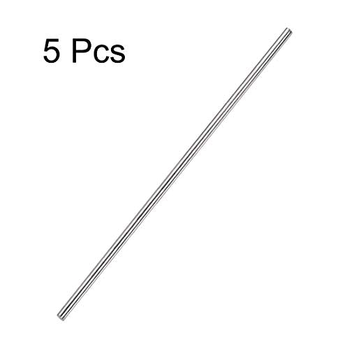uxcell 4mm x 300mm 304 Stainless Steel Solid Round Rod for DIY Craft - 5pcs - size: 300mm