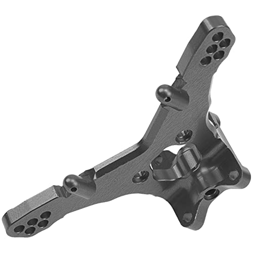 Metal Front & Rear Shock Tower RC Shocks Damper Mount Set Compatible with Losi 1/18 Mini-T 2.0 2WD Stadium RC Truck Hop-Up Parts (Black) - color: Black